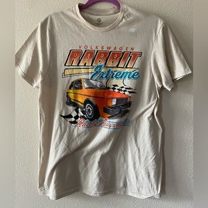 Volkswagen Rabbit Vintage Graphic Tee | Size M | Cream | New